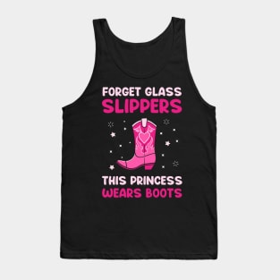 Forget Glass Slippers This Princess Wears Boots Western Cowgirl Tank Top